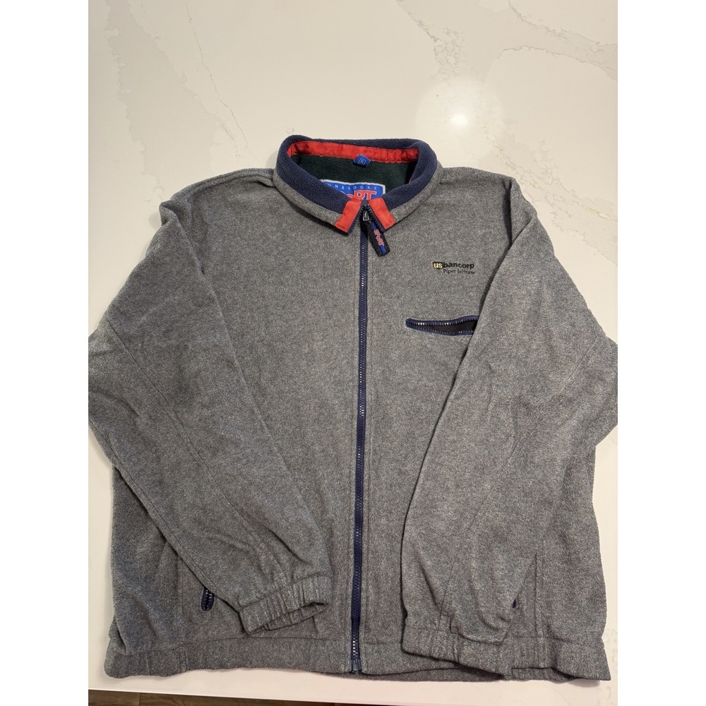 Dunbrooke Men's Fleece Jacket Gray‎ X-Large Polyester Full Zip